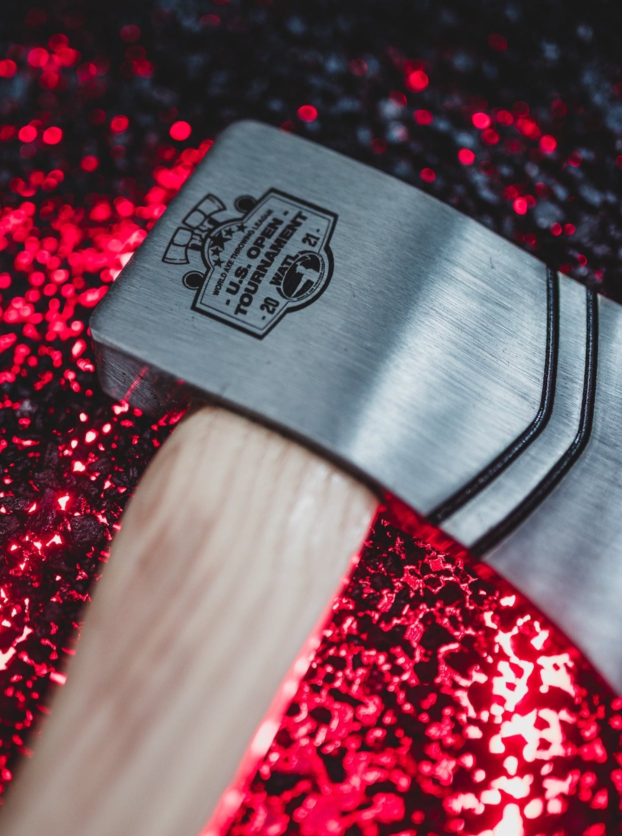 Throwing Axe With 2021 US Open Engraving by World Axe Throwing League