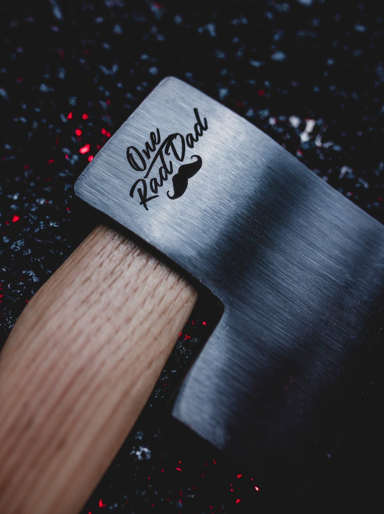 Fathers day engraving on axe, One Rad Dad