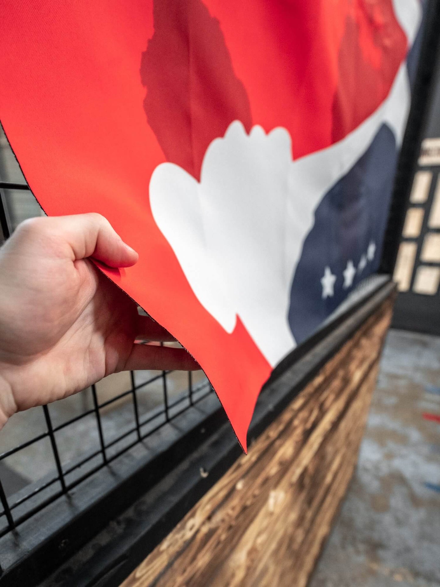 World Axe Throwing League Ultraluxe Championship Flag Detail