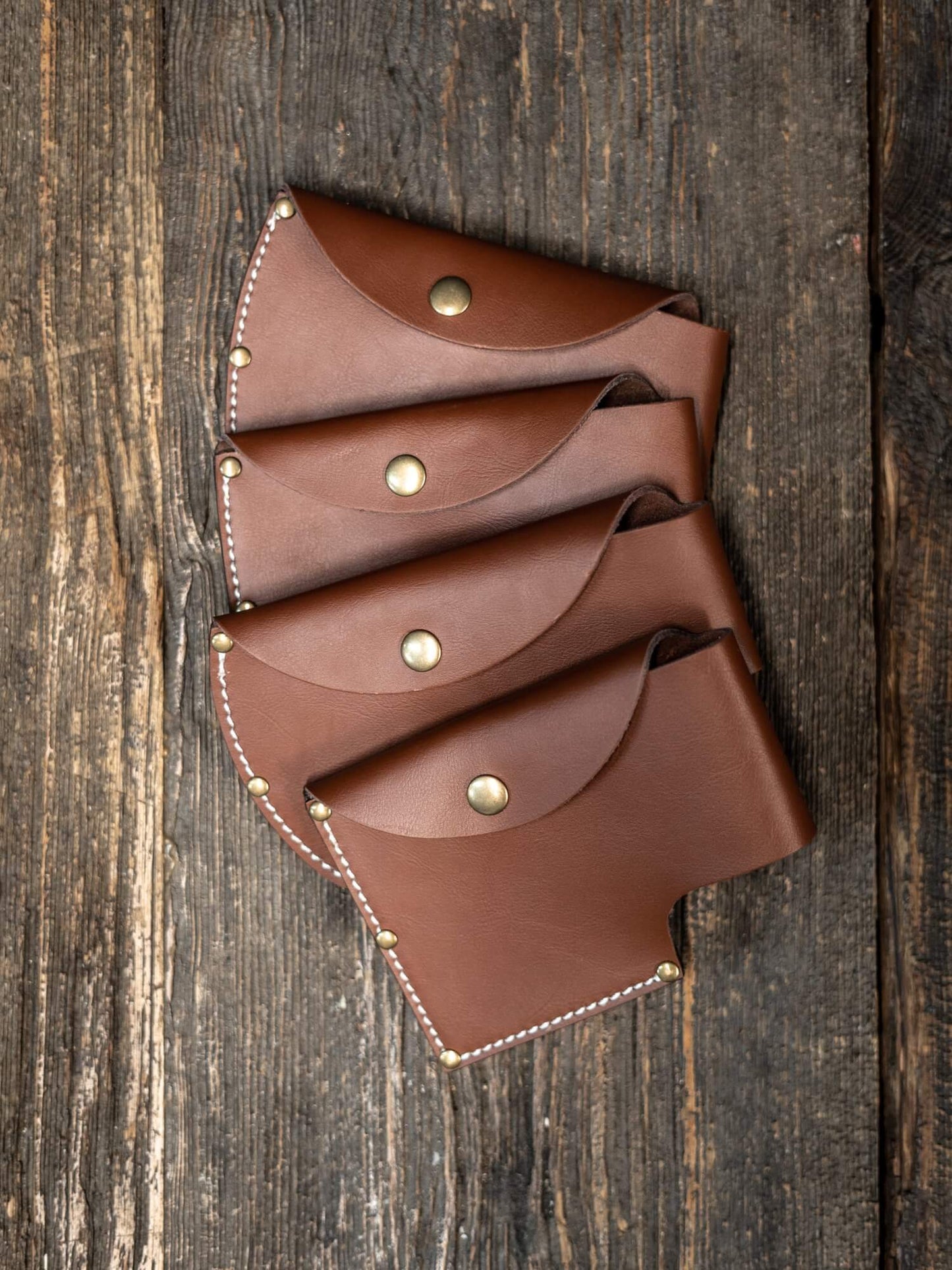 World Axe Throwing League Premium Leather Sheaths Flatlay 2