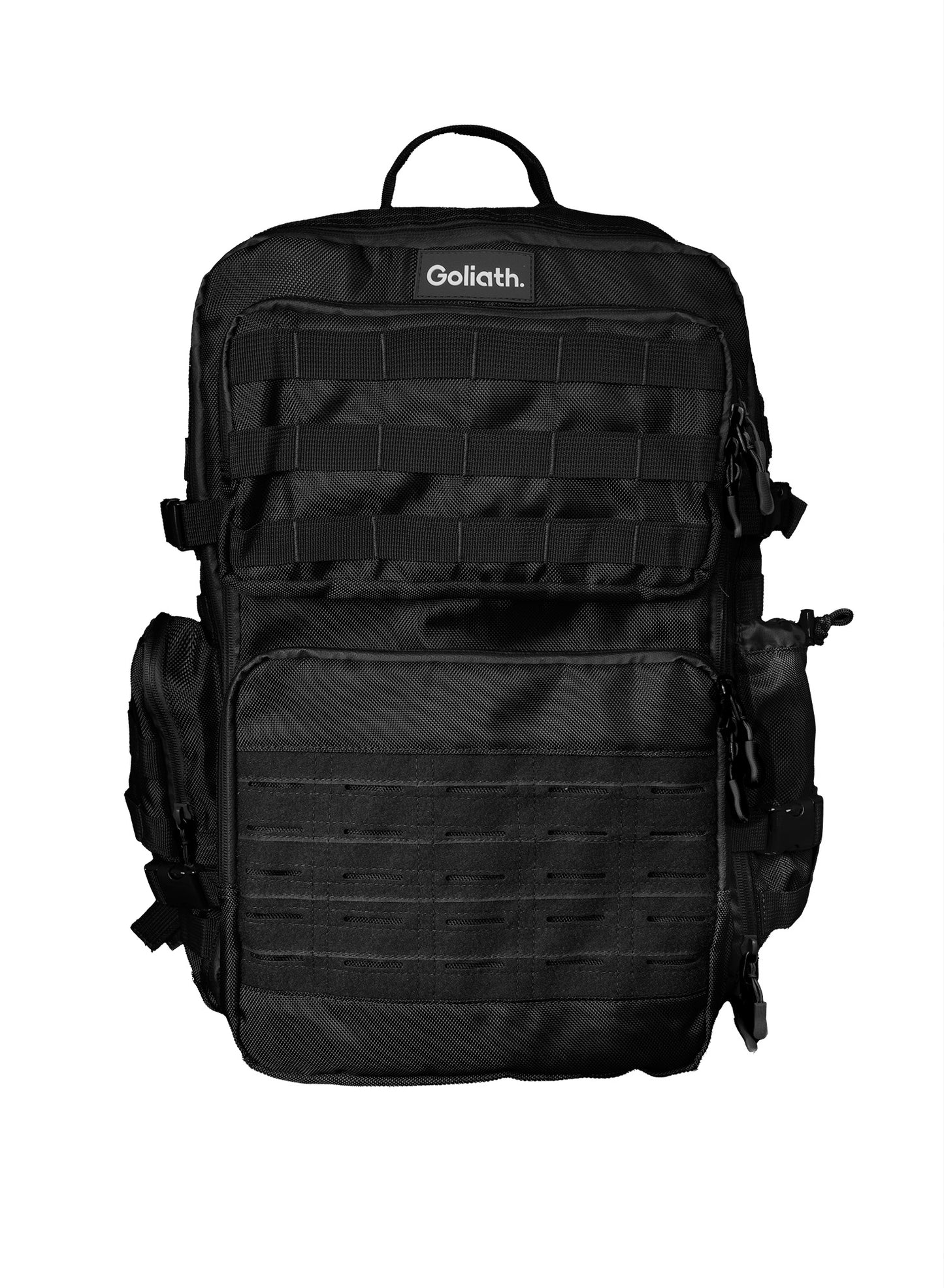 Black goliath backpack front view