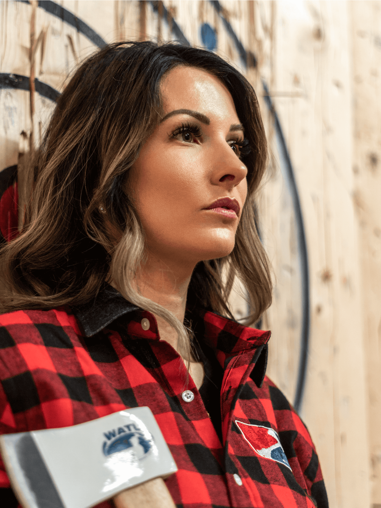 World Axe Throwing League Apparel Flannel Detail